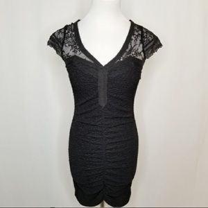 Free People Black Lace Mini Dress. Size Medium.